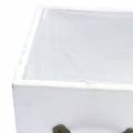 Floristik24 Donica drewniana szuflada biała 15x15/12x12cm zestaw 2 szt