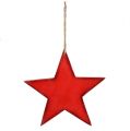 Floristik24 Gwiazdy drewniane do zawieszenia 30cm czerwone 3szt.