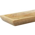 Floristik24 Taca drewniana prostokątna z naturalnego drewna mango 25x13x2,5cm