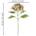 Sztuczna hortensja dekoracyjna z łodygą, 46 cm | Floristik24.pl