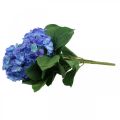 Floristik24 Hortensja Sztuczny kwiat Niebieski jedwabny bukiet kwiatów 42 cm