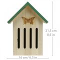 Floristik24 Owad hotelowy drewno, dom dla owadów, motyl pomagający w gniazdowaniu H21.5cm
