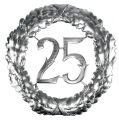 Floristik24 Numer rocznicowy 25 w kolorze srebrnym Ø40cm