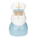 Figurka kapitana, dekoracja morska w okularach i kapeluszu, 16 cm | Floristik24.pl