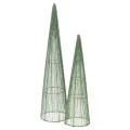 Floristik24 Metalowe stożki kwiatowe, zielone, do kompozycji kwiatowych, 62 cm, 2 sztuki