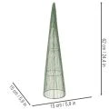 Metalowe stożki kwiatowe, zielone, do kompozycji kwiatowych, 62 cm, 2 sztuki | Floristik24.pl