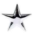 Floristik24 Gwiazda ceramiczna srebrna, błyszcząca 18cm