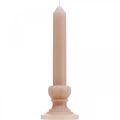 Floristik24 Dekoracyjna świeca prętowa różowa świeca nostalgia woskowa w jednolitym kolorze 25cm