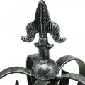 Floristik24 Dekoracyjna korona metalowa w stylu postarzanego srebra Ø12cm W20cm
