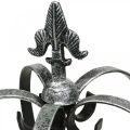 Floristik24 Dekoracyjna korona z metalu w stylu postarzanego srebra Ø18 cm W26 cm