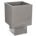 Floristik24 Szara doniczka w kształcie kostki z podstawą do nowoczesnej dekoracji, 22 cm