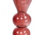 Floristik24 Świecznik szklany świecznik różowy/różowy Ø5-6cm wys.19cm 2szt
