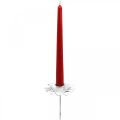 Floristik24 Świecznik Kwiatowy metalowy świecznik do przyklejenia Biały Shabby Ø9cm