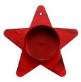 Floristik24 Świecznik w kształcie gwiazdy na tealight 10x7cm czerwony