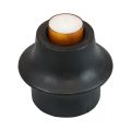 Floristik24 Świecznik na tealighty Czarny świecznik ceramiczny Ø12cm W9cm
