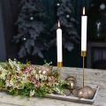 Floristik24 Świecznik złota dekoracja stołu metal Na świecę Ø10cm W15cm