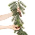 Ozdobna gałązka sosnowa, sztuczny wianek do zimowych aranżacji, 190 cm | Floristik24.pl