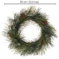 Wieniec z gałązek sosnowych i szyszek 60 cm | Floristik24.pl