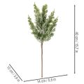 Sztucznie ośnieżona gałązka sosnowa do kompozycji kwiatowych i dekoracji adwentowych, 40 cm, 3 sztuki | Floristik24.pl