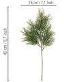 Sztuczna gałązka sosnowa do dekoracji zimowych, 40cm, 4 sztuki | Floristik24.pl