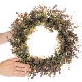 Sztuczny wianek eukaliptusowy, dekoracja jesienna, okrągły, 45 cm | Floristik24.pl