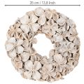 Wieniec z kwiatem lotosu, naturalna dekoracja, suszone kwiaty, 35 cm | Floristik24.pl