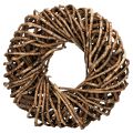 Floristik24 Wianek z gałązek naturalnych, okrągły wianek rattanowy do samodzielnego wykonania, 35 cm