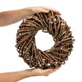 Wianek z gałązek naturalnych, okrągły wianek rattanowy do samodzielnego wykonania, 35 cm | Floristik24.pl