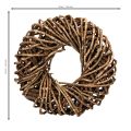 Wianek z gałązek naturalnych, okrągły wianek rattanowy do samodzielnego wykonania, 35 cm | Floristik24.pl