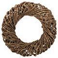 Floristik24 Wieniec dekoracyjny z gałązek naturalnych, wianek rattanowy, okrągły, duży, 45cm.