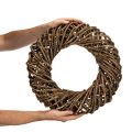 Wieniec dekoracyjny z gałązek naturalnych, wianek rattanowy, okrągły, duży, 45cm. | Floristik24.pl