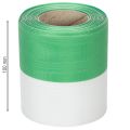 Zielono-biała wstążka do wieńca z mory, 100 mm x 25 m - wstążka narodowa, wiązanie z tafty, wstążka kokardka, wstążka ozdobna | Floristik24.pl