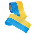 Wstążka do wieńca w kolorze niebiesko-żółtym, 100 mm, wstążka narodowa, wstążka klubowa, wstążka ozdobna, wstążka żałobna, octan | Floristik24.pl