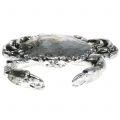Floristik24 Krab dekoracyjny, antyczne srebro, 12 cm