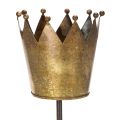 Floristik24 Dekoracyjna korona na patyku, ozdoba vintage do roślin doniczkowych, 73 cm