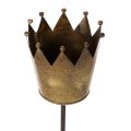 Dekoracyjna korona na patyku, ozdoba vintage do roślin doniczkowych, 73 cm | Floristik24.pl