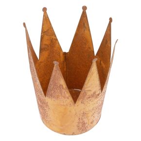 Doniczka rdzawa ozdobna miska metalowa korona dekoracyjna vintage Ø16cm