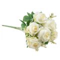Floristik24 Sztuczne róże Sztuczny bukiet kwiatów Róże białe Pick 42cm