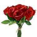 Floristik24 Sztuczne róże w pęczku czerwone 30cm 10szt