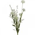 Floristik24 Sztuczny kwiat łąkowy Biały jedwabny bukiet kwiatów Sztuczne kwiaty