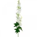 Floristik24 Sztuczne Delphinium Biały Sztuczny Kwiat Jedwabne Kwiaty 98cm