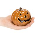 Ceramiczna dynia LED, dekoracja na Halloween, mała, 10 cm | Floristik24.pl