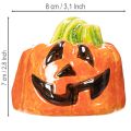 Dekoracyjna ceramiczna figurka dyni na jesień i Halloween, 8 cm | Floristik24.pl