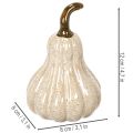 Dekoracyjna ceramiczna dynia, jesienna dekoracja stołu, 12 cm | Floristik24.pl