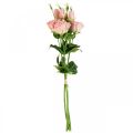Floristik24 Sztuczne kwiaty Lisianthus różowe sztuczne jedwabne kwiaty 50cm 5szt