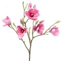 Floristik24 Sztuczny kwiat magnolii gałązka, magnolia różowy różowy 92cm