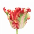 Floristik24 Sztuczny kwiat, papuga tulipan czerwono-żółty, wiosenny kwiat 69cm