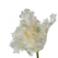 Floristik24 Sztuczny kwiat tulipan papuga biało zielony, wiosenny kwiat 69cm