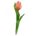 Floristik24 Sztuczny kwiat Tulip Peach Real Touch wiosenny kwiat W21cm