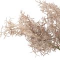 Ozdoba ze sztucznych kwiatów, gałązka koralowca, gałązki ozdobne biało-brązowe 40cm 4szt